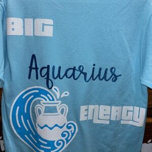 Aquarius Graphic Tee in Light Blue